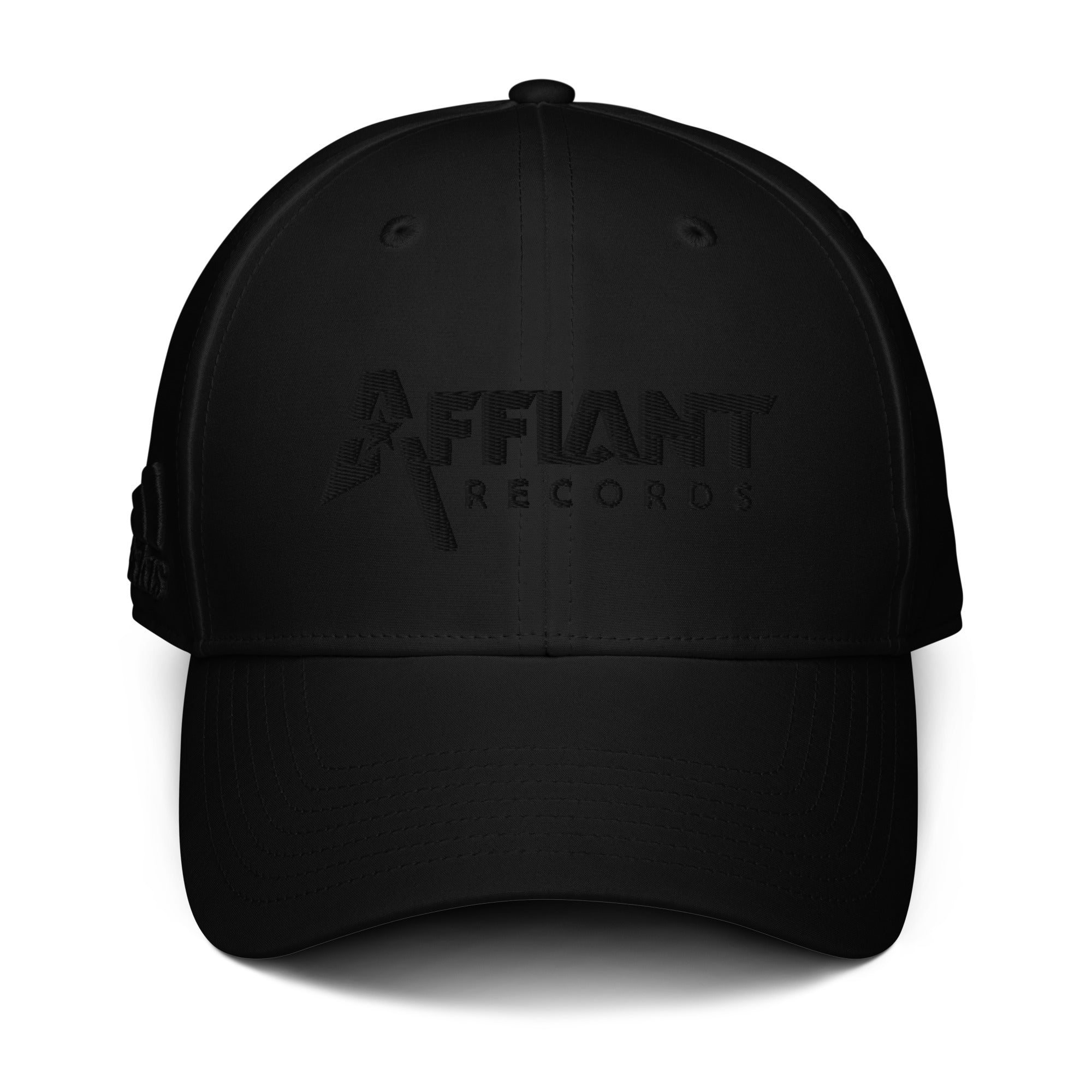 AFFIANT RECORDS - FULL LOGO BLACK ON BLACK ADIDAS DAD HAT