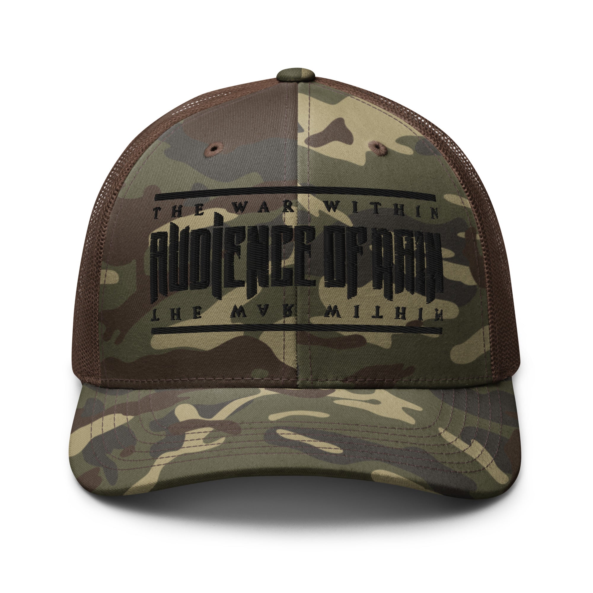 AUDIENCE OF RAIN - CAMO TRUCKER HAT